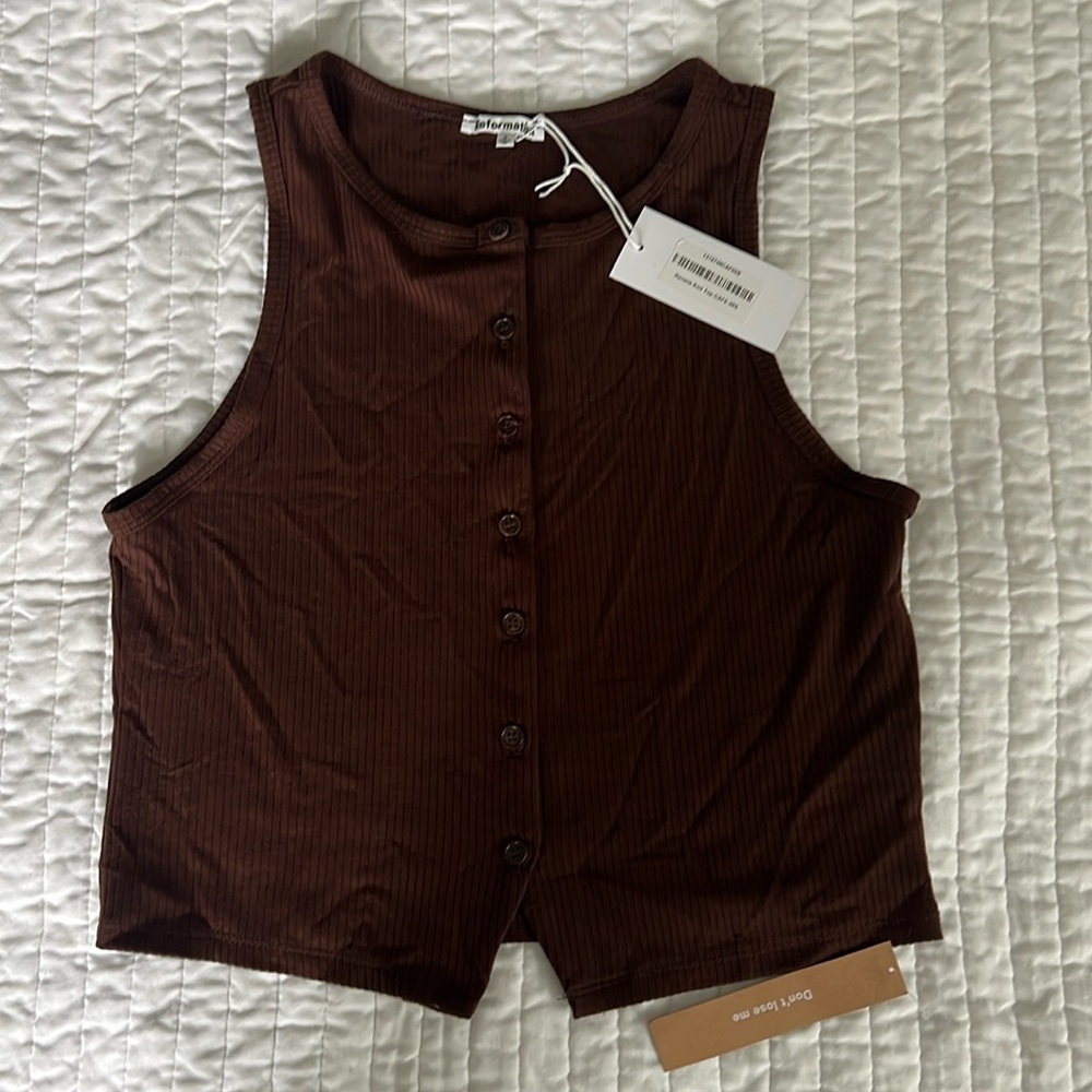 Reformation button down tank